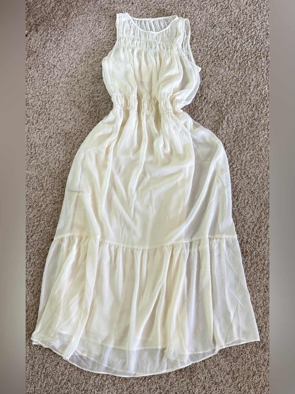 NWT Sheer White Maxi Dress